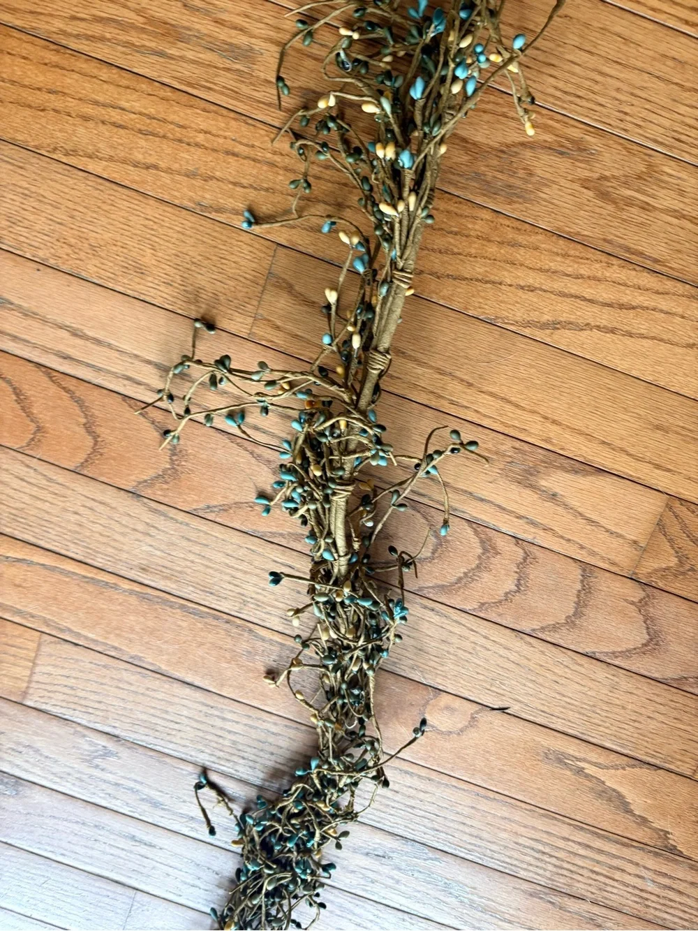Vintage 3 Pc  Floral Pip Decorative Berry Garland - Picture 4 of 7